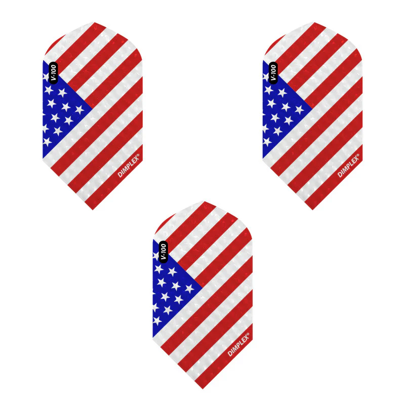 Viper Dimplex Dart Flights Slim American Flag Angled - Image 2