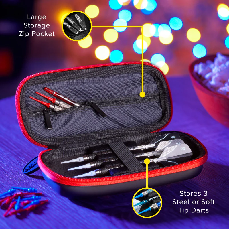 Casemaster Warden Dart Case with Red Zipper - Image 3
