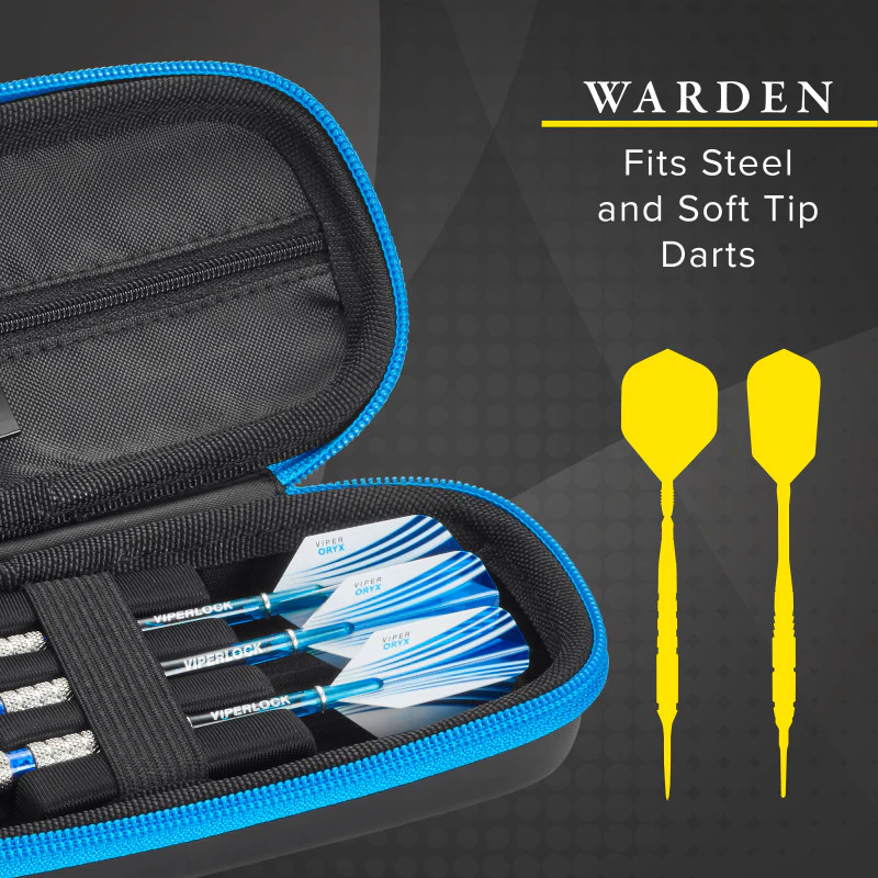Casemaster Warden Dart Case with Blue Zipper - Image 2