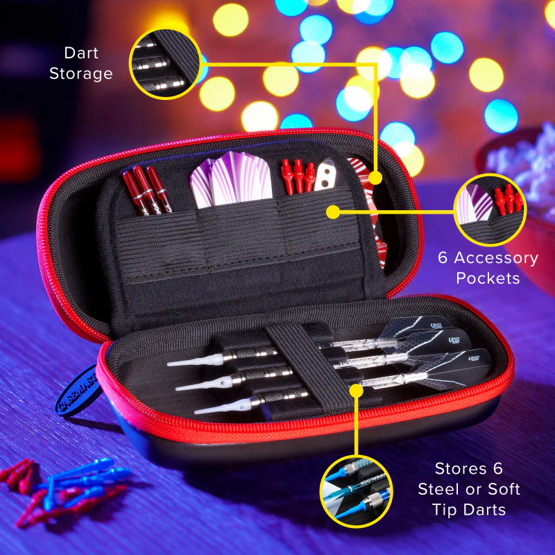 Casemaster Sentry Dart Case with Red Zipper - Image 3
