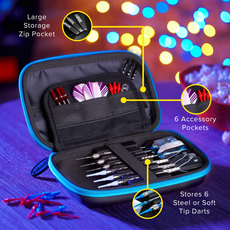 Casemaster Sentinel Dart Case with Blue Zipper - Image 3