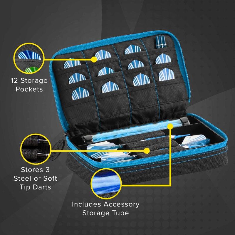 Casemaster Plazma Dart Case Black with Blue Trim - Image 3
