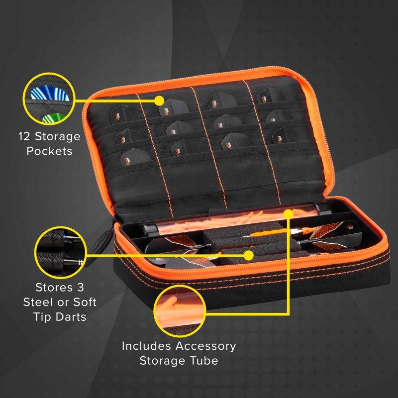 Casemaster Plazma Dart Case Black with Orange Trim - Image 3