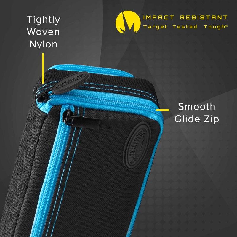 Casemaster Plazma Plus Dart Case Black with Blue Trim and Phone Pocket - Image 4