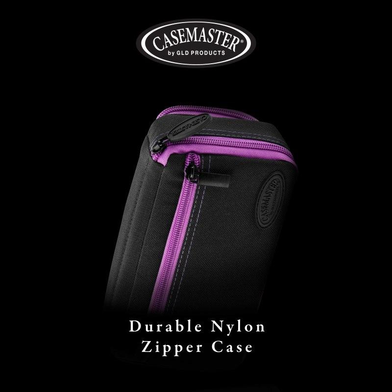 Casemaster Plazma Plus Dart Case Black with Amethyst Zipper and Phone Pocket - Image 5