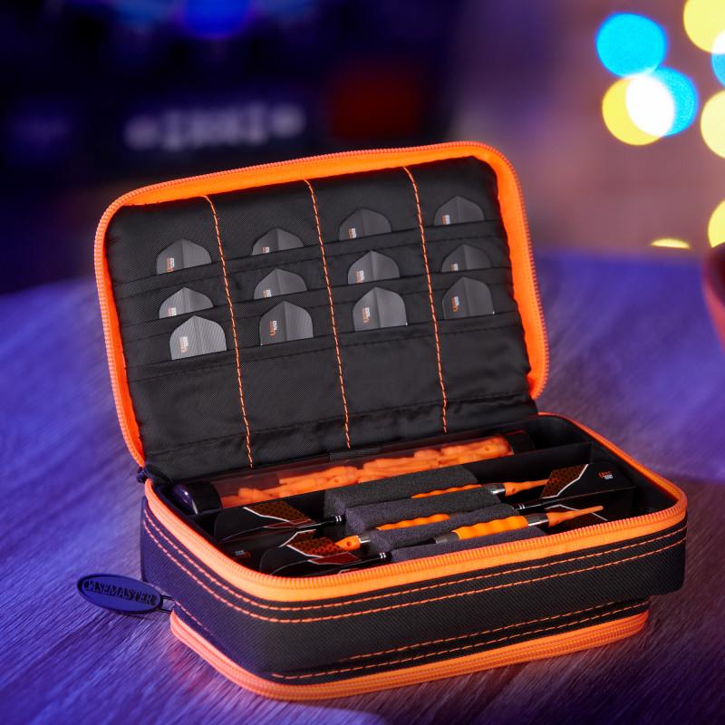 Casemaster Plazma Plus Dart Case Black with Orange Trim and Phone Pocket - Image 8