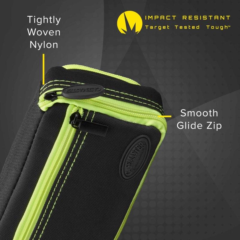 Casemaster Plazma Plus Dart Case Black with Yellow Trim and Phone Pocket - Image 4