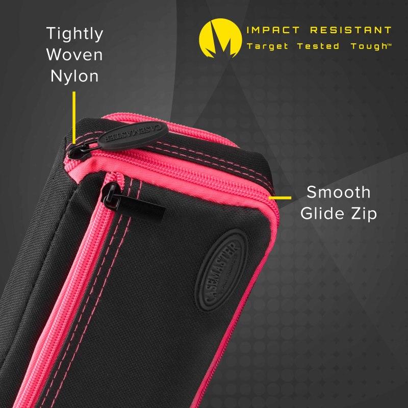 Casemaster Plazma Plus Dart Case Black with Pink Trim and Phone Pocket - Image 4