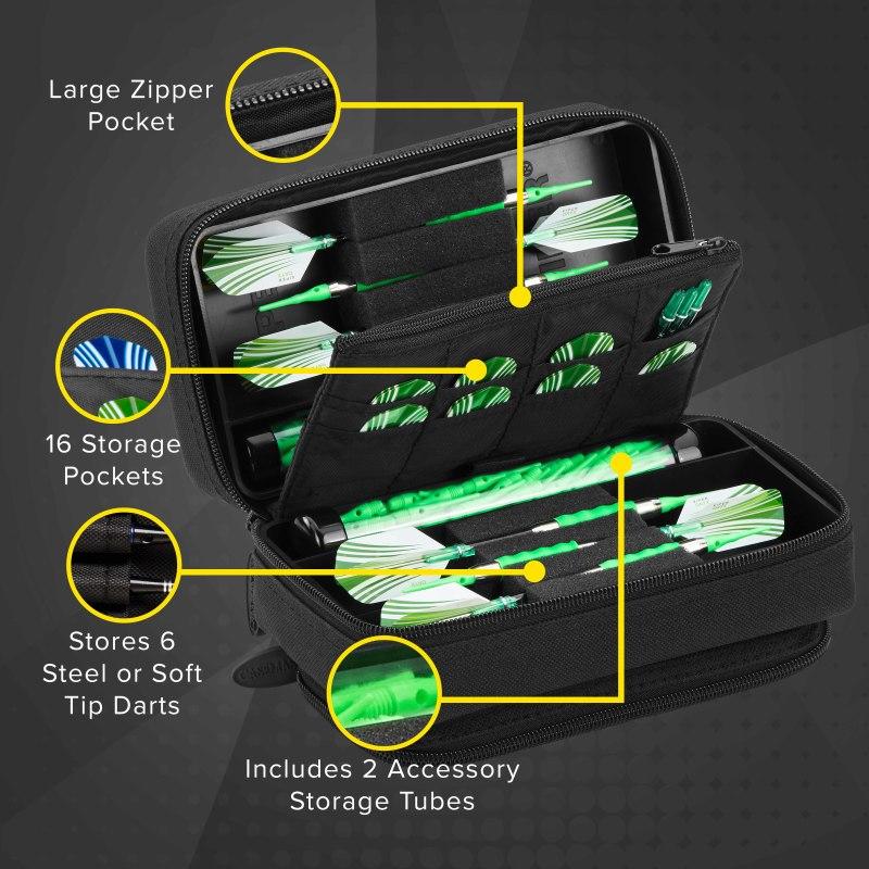 Casemaster Plazma Pro Dart Case with Black Zipper and Phone Pocket - Image 3