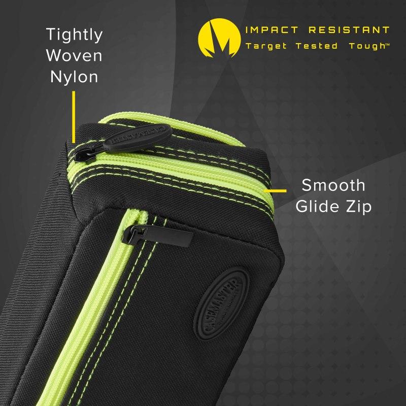 Casemaster Plazma Pro Dart Case Black with Yellow Trim and Phone Pocket - Image 4