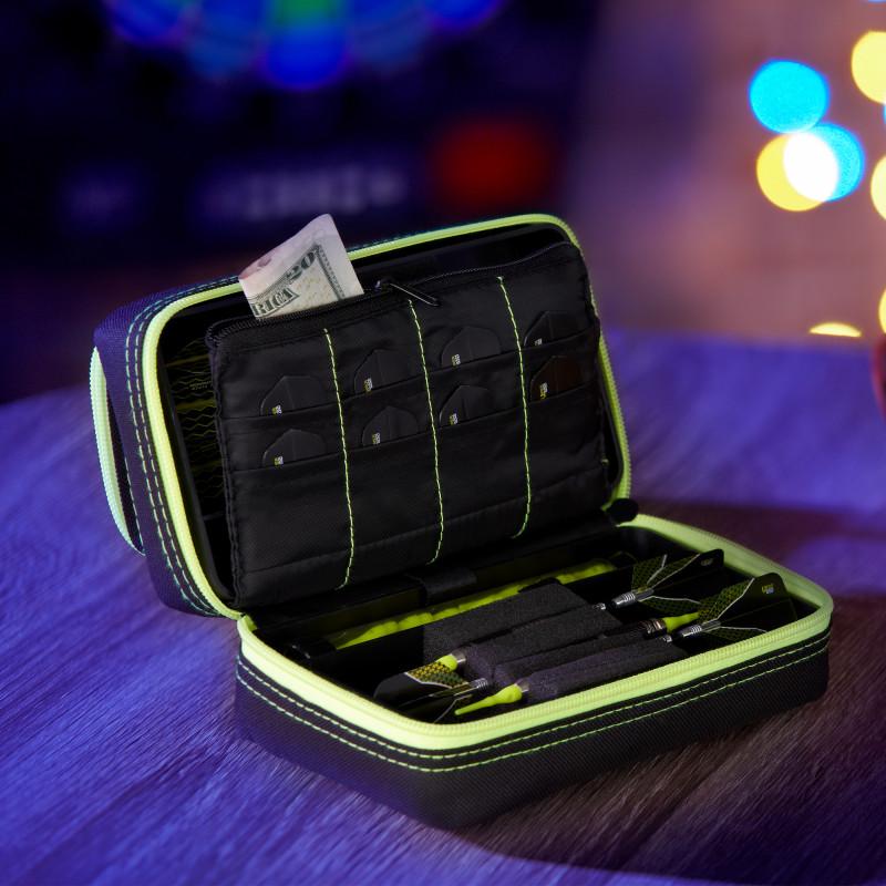 Casemaster Plazma Pro Dart Case Black with Yellow Trim and Phone Pocket - Image 8