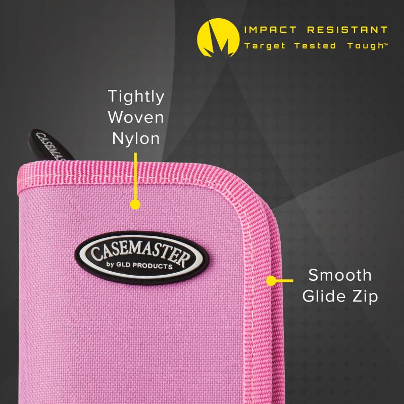 Casemaster Deluxe Pink Nylon Dart Case - Image 4
