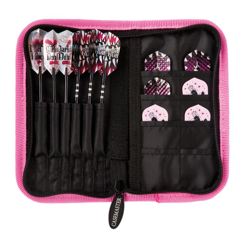 Casemaster Deluxe Pink Nylon Dart Case - Image 7