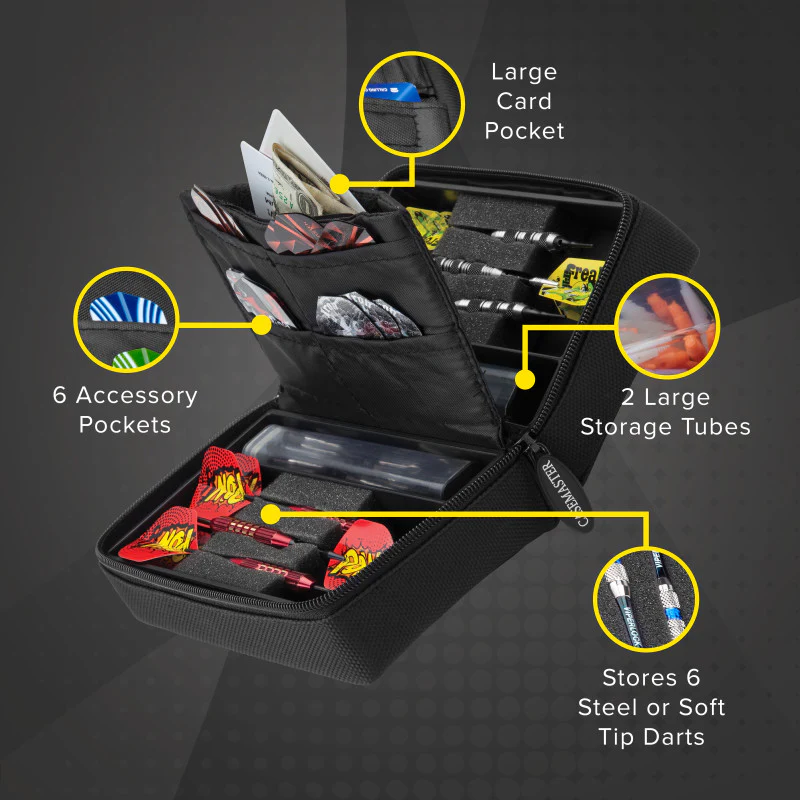Casemaster Elite Jr Black Nylon Dart Case - Image 3