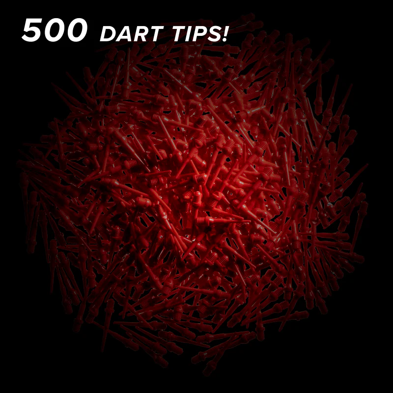 Viper Tufflex Tips II 2BA Red 500Ct Soft Dart Tips - Image 2