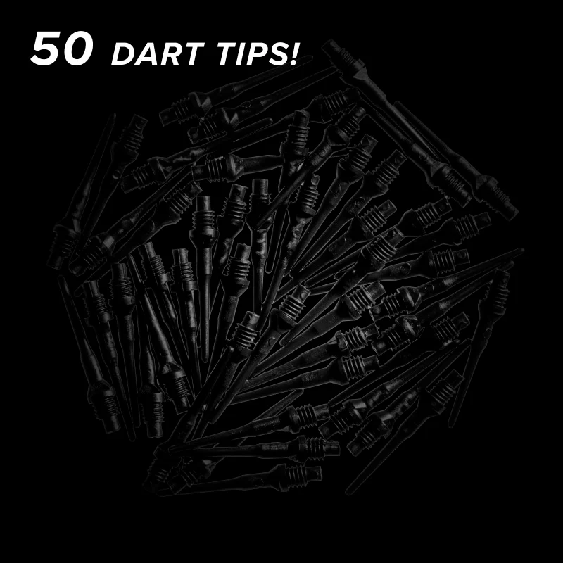 Viper Tufflex Tips II 2BA Black 50Ct Soft Dart Tips - Image 2