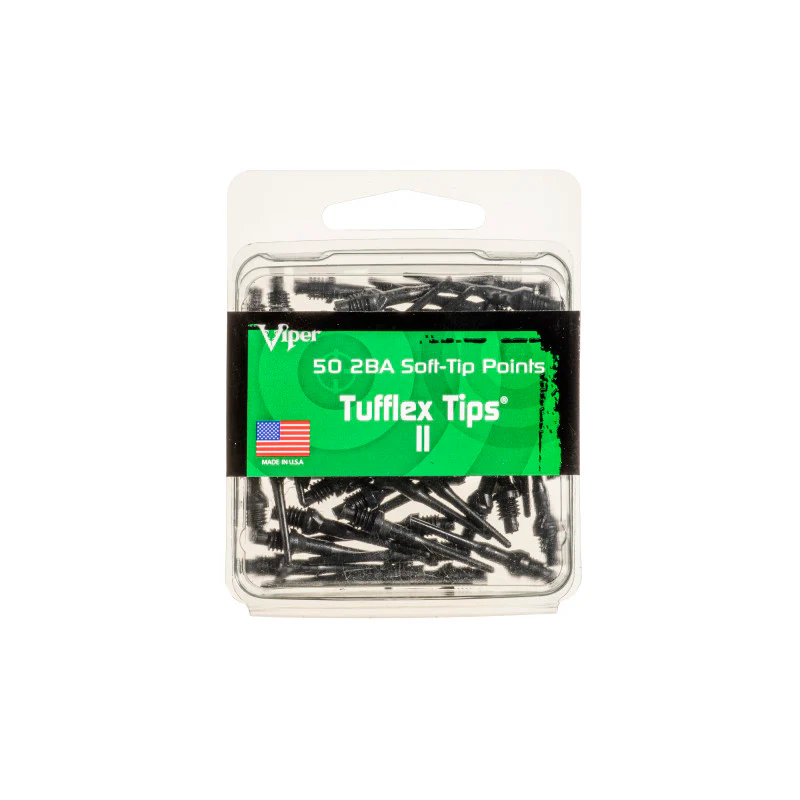 Viper Tufflex Tips II 2BA Black 50Ct Soft Dart Tips - Image 3