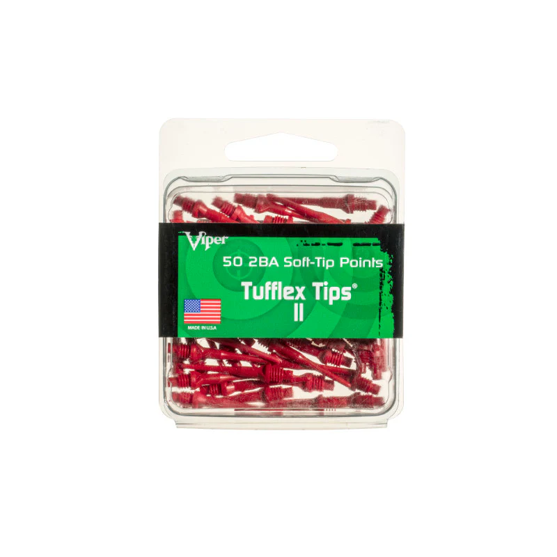 Viper Tufflex Tips II 2BA Red 50Ct Soft Dart Tips - Image 3