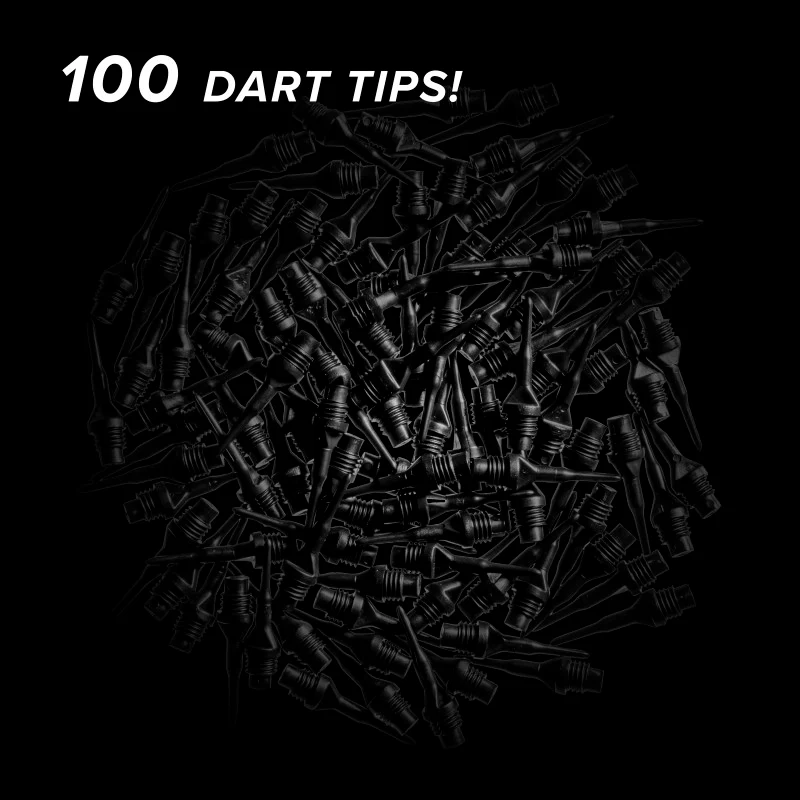 Viper Tufflex Tips II 1/4" Black 100Ct Soft Dart Tips - Image 2