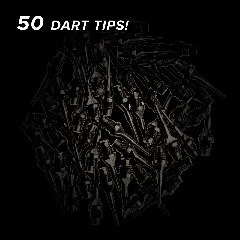 Viper Tufflex Tips II 1/4" Black 50Ct Soft Dart Tips - Image 2