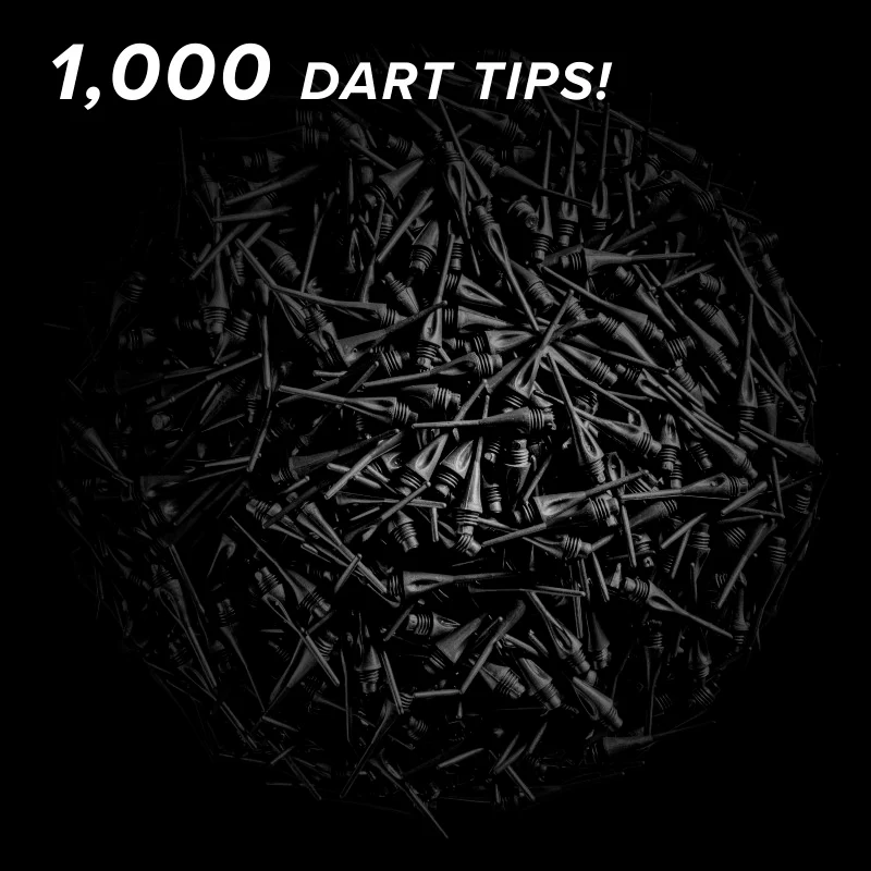 Viper Diamond Tips 1/4" Black 1000Ct Soft Dart Tips - Image 2