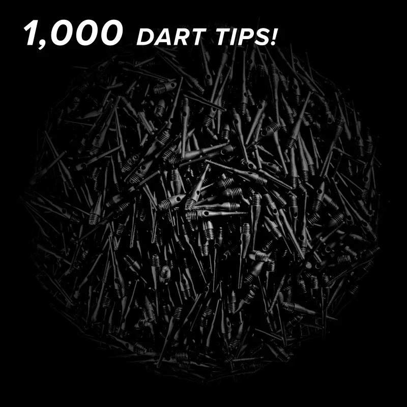 Viper Tufflex Tips III 2BA Black 1000Ct Soft Dart Tips - Image 2