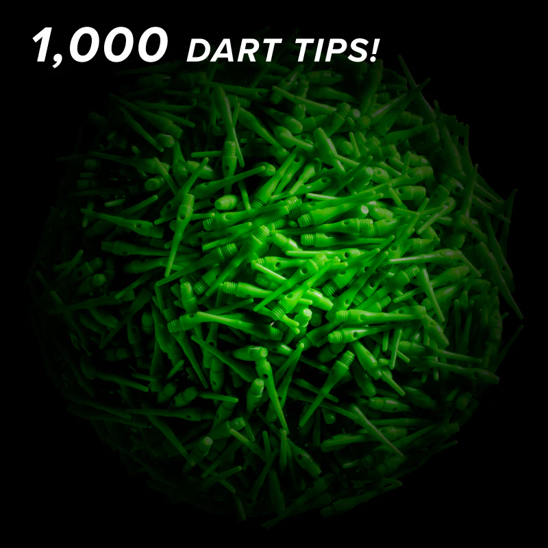 Viper Tufflex Tips III 2BA Green 1000Ct Soft Dart Tips - Image 2