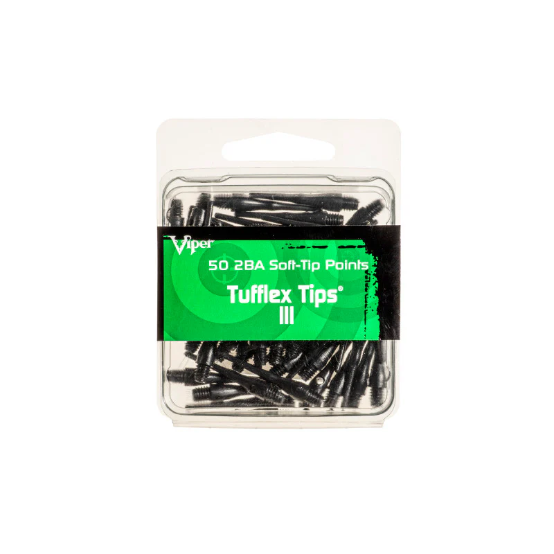 Viper Tufflex Tips III 2BA Black 50Ct Soft Dart Tips - Image 4