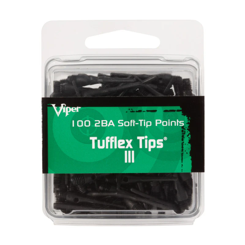 Viper Tufflex Tips III 2BA Black 100Ct Soft Dart Tips - Image 4
