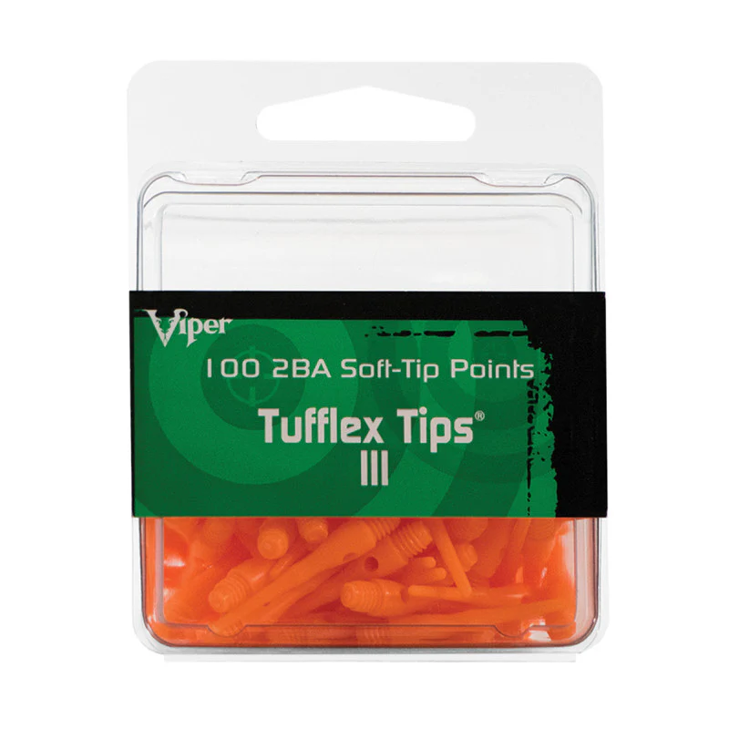 Viper Tufflex Tips III 2BA Neon Orange 100Ct Soft Dart Tips - Image 4