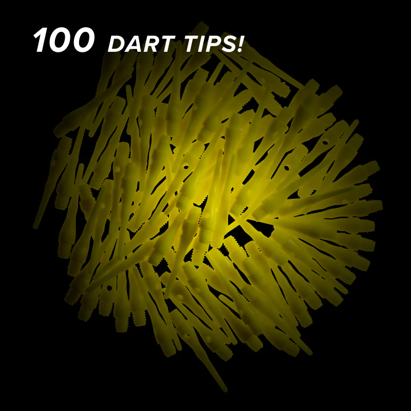 Viper Tufflex Tips III 2BA Neon Yellow 100Ct Soft Dart Tips - Image 2