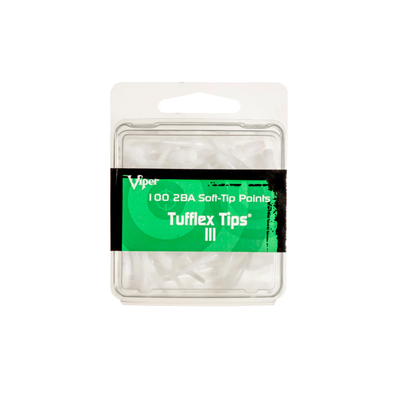Viper Tufflex Tips III 2BA White 100Ct Soft Dart Tips - Image 4
