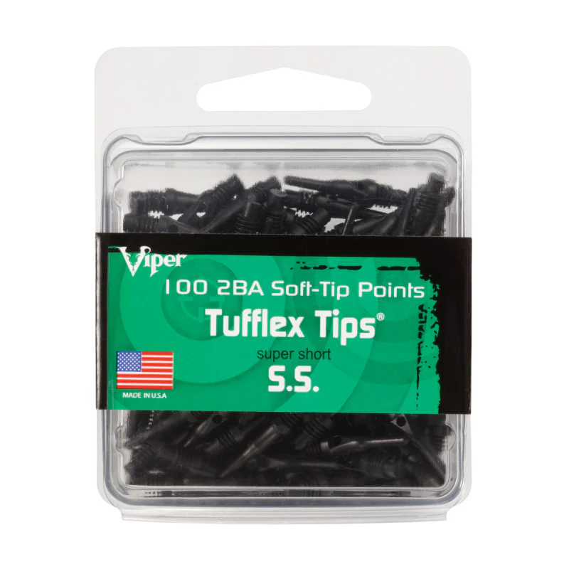 Viper Tufflex Tips SS 2BA Black 100Ct Soft Dart Tips - Image 4