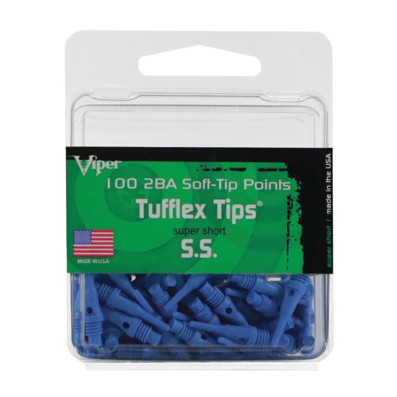 Viper Tufflex Tips SS 2BA Blue 100Ct Soft Dart Tips - Image 4
