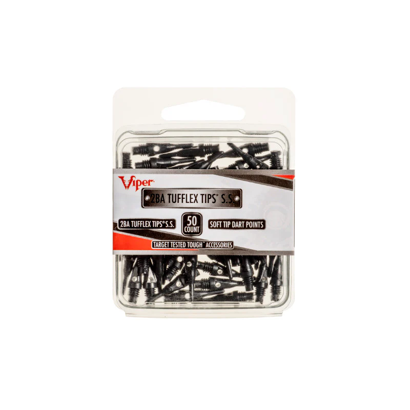 Viper Tufflex Tips SS 2BA Black 50Ct Soft Dart Tips - Image 4
