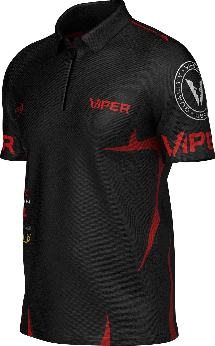Viper Dart Player Shirt Black and Red - Image 2