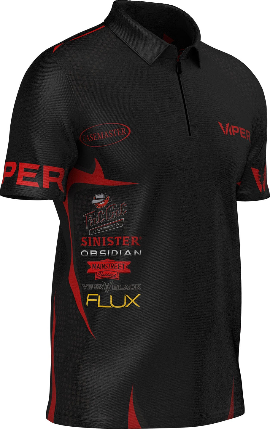 Viper Dart Player Shirt Black and Red - Image 3