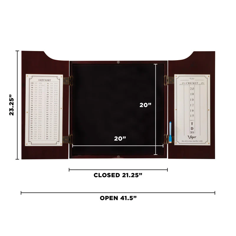 Viper Hudson Dartboard Cabinet Mahogany - Image 10