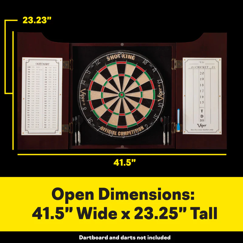 Viper Hudson Dartboard Cabinet Mahogany - Image 4