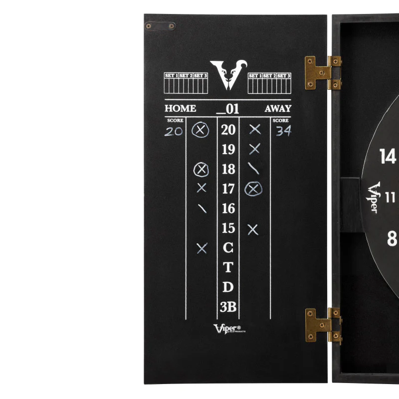 Viper Hideaway Dartboard Cabinet with Reversible Traditional and Baseball Dartboard - Image 5