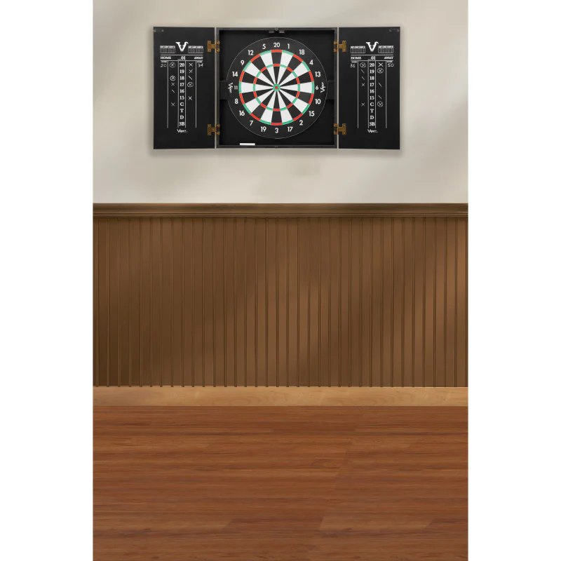 Viper Hideaway Dartboard Cabinet with Reversible Traditional and Baseball Dartboard - Image 9
