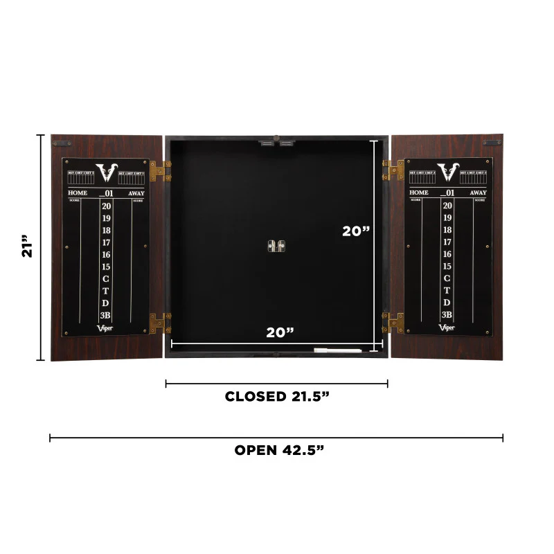 Viper Stadium Dartboard Cabinet with Shot King Sisal Dartboard - Image 3