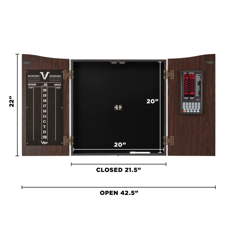 Viper Vault Deluxe Dartboard Cabinet with Pro Score - Image 12