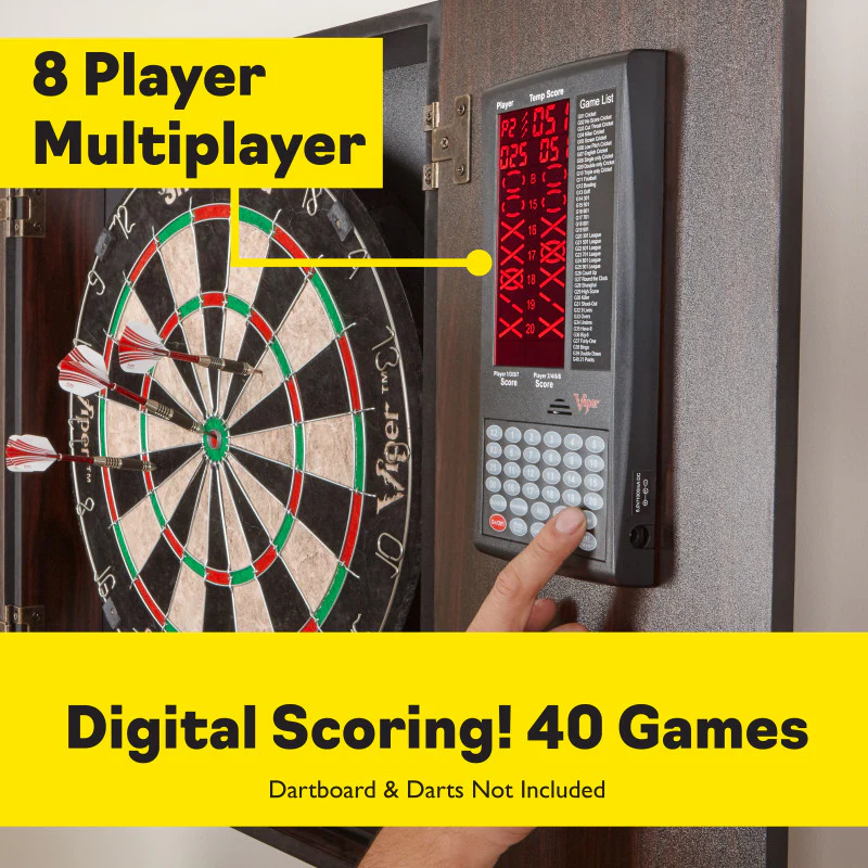 Viper Vault Deluxe Dartboard Cabinet with Pro Score - Image 3