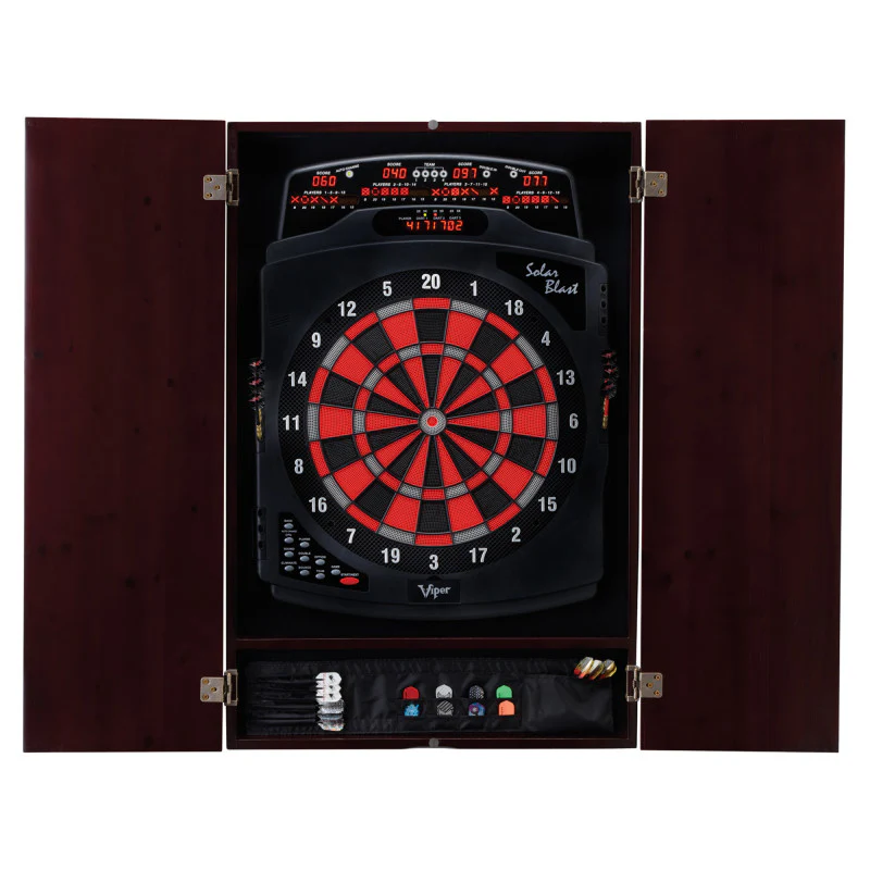 Viper Metropolitan Mahogany Soft Tip Dartboard Cabinet - Image 2