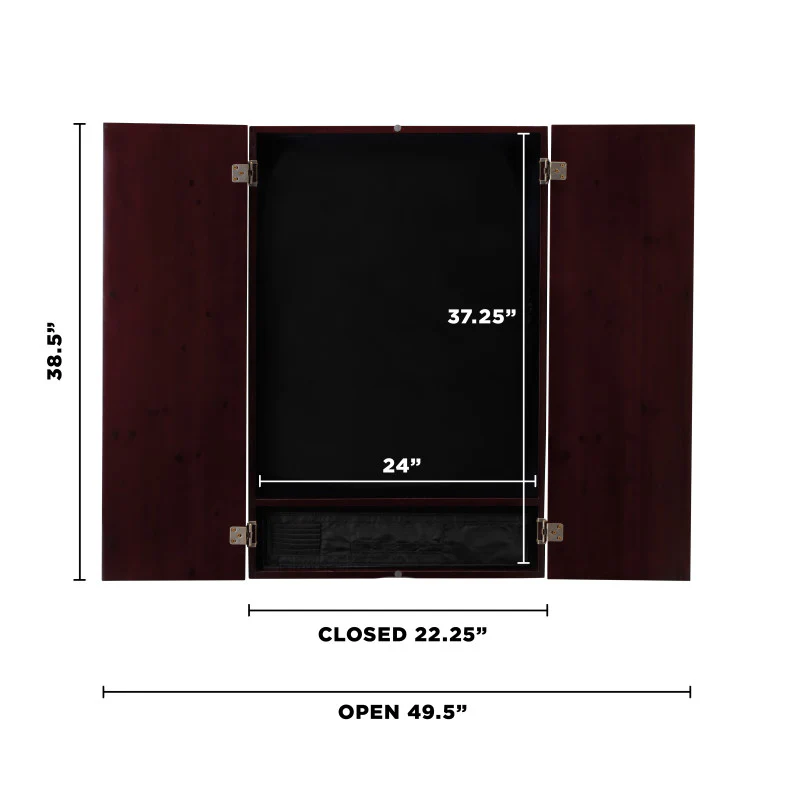 Viper Metropolitan Mahogany Soft Tip Dartboard Cabinet - Image 7