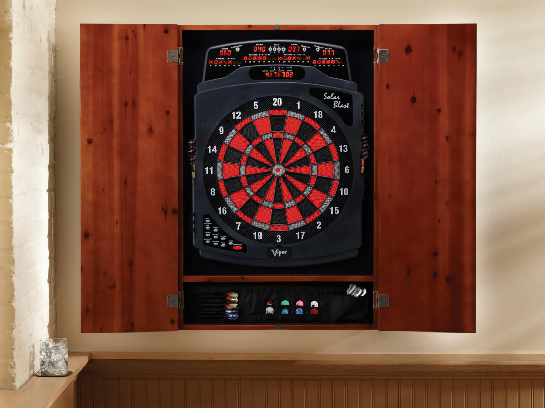 Viper Metropolitan Cinnamon Soft Tip Dartboard Cabinet - Image 8