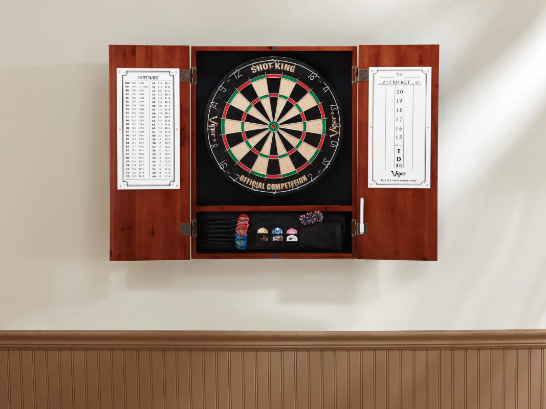 Viper Metropolitan Cinnamon Steel Tip Dartboard Cabinet - Image 12
