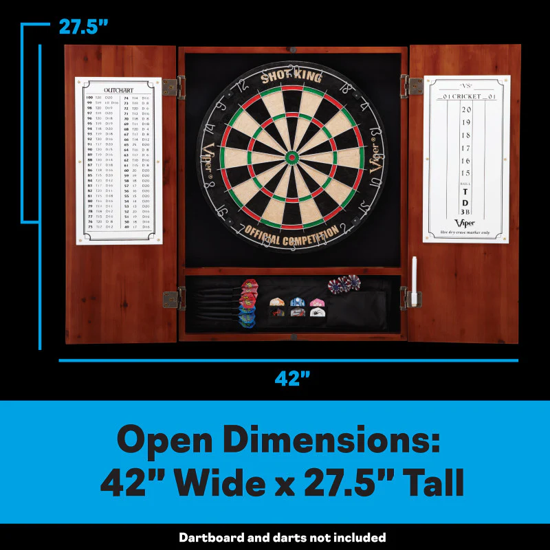 Viper Metropolitan Cinnamon Steel Tip Dartboard Cabinet - Image 4