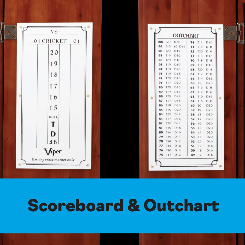 Viper Metropolitan Cinnamon Steel Tip Dartboard Cabinet - Image 8